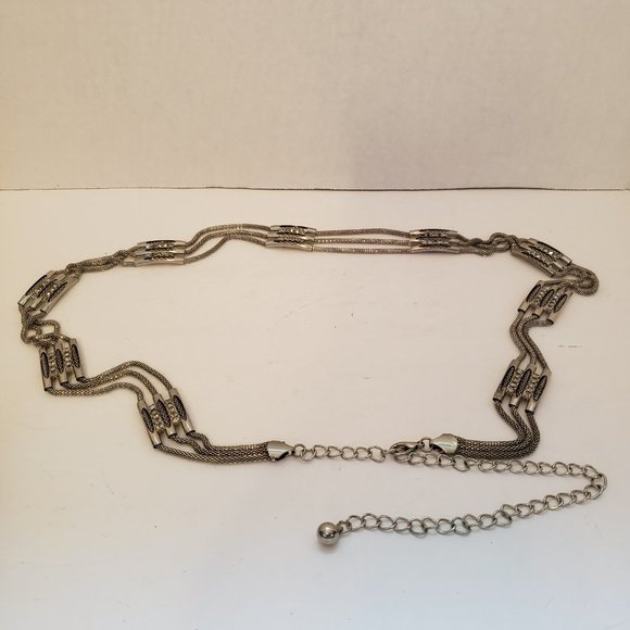 Vintage Chain Rhinestone Belt - Picture 1 of 5
